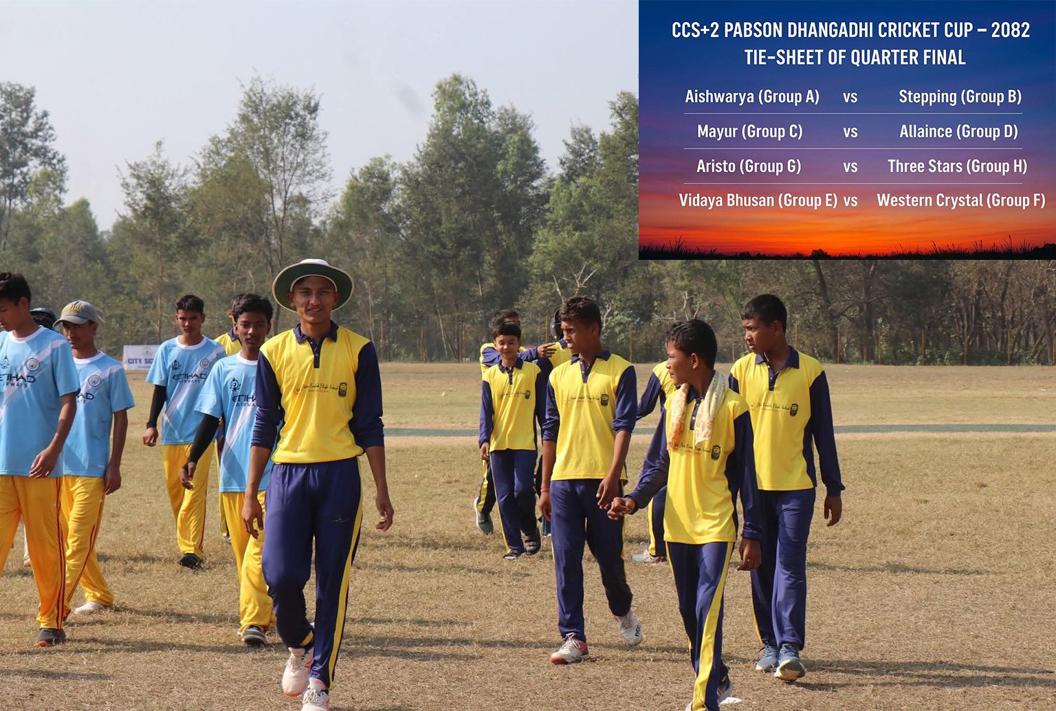 You are currently viewing CCS+2 धनगढी प्याब्सन क्रिकेट प्रतियोगितामा क्वाटर फाइनलका खेलहरु आजदेखि