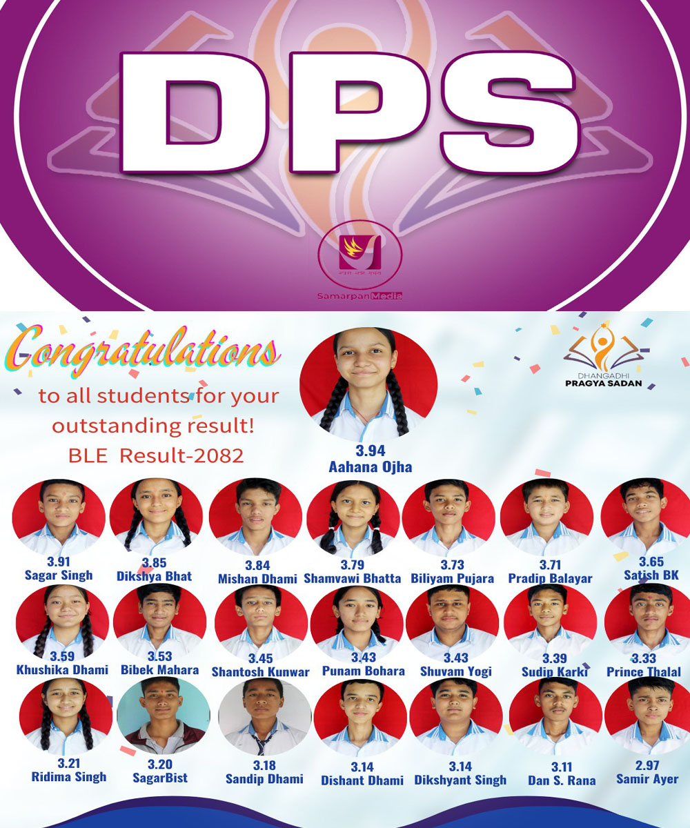 Read more about the article आधारभुत तहको वार्षिक परीक्षामा धनगढी प्रज्ञा सदनकी आहाना ओझाले ल्याइन सर्वोत्कृष्ट जिपिए